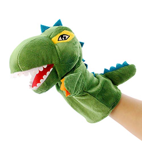 Wopohy Dinosaurier Plüsch Handpuppe, Cartoon Dinosaurier Handpuppe Puppenhandschuhe Geschichte erzählen Eltern-Kind-Puppen Interaktion Vortäuschen Spielzeug Spielen Geschenk für Kinder (Grün) von Wopohy