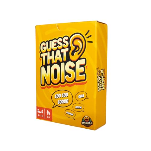 Guess That Noise – Lustiges Partyspiel mit Sound Impressionen, Spaß für Familie und Freunde, 2–15 Spieler, ab 8 Jahren, perfekt für Kinder, Jugendliche, Erwachsene von Worgan Games