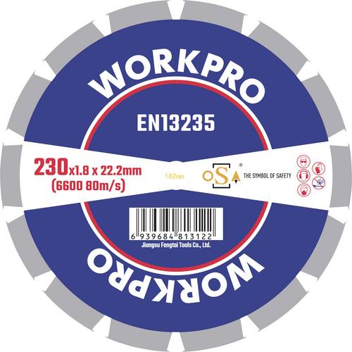 WorkPro GSOSSE-4 Trennscheibe 230mm 1 St. Keramik, Porzellan, Marmor, Mauerwerk, Glas, Kalkstein, Gr von WorkPro