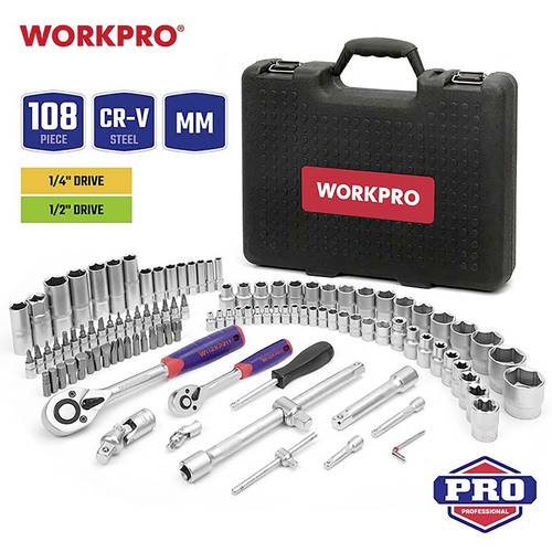 WorkPro Schraubendrehereinsatz-Set 108teilig WP202535 von WorkPro