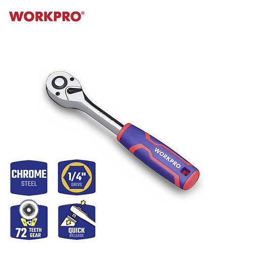 WorkPro WP271010 Umschaltknarre 1/4  (6.3 mm) 152mm von WorkPro