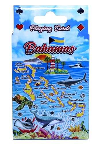 World By Shotglass Bahamas Map Collectible Souvenir Playing Cards with Header von World By Shotglass