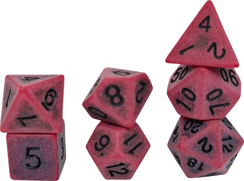 World of Dice - Antik-Serie - Würfelset für Pen and Paper, 7-teiliges Set, Würfel für D&D, DSA, Aborea, Cthulhu, Shadowrun und viele mehr von World of Dice