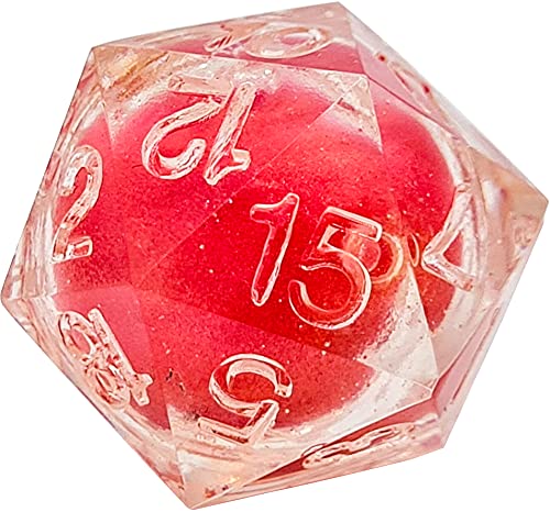 World of Dice - Fluid-Serie - D20 / W20 Würfel mit Flüssigkeit und Farbpigmenten im Inneren, ideal für D&D, DSA, Cthulhu, Shadowrun und viele mehr von World of Dice