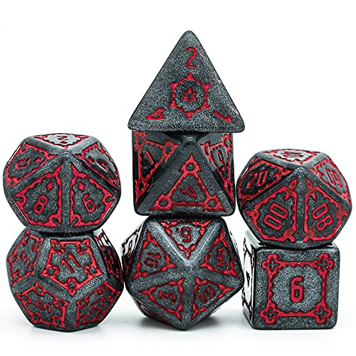 World of Dice Goliath XL - große Pen and Paper Würfel, 7-teilig, ideales Würfelset für D&D, DSA, Cthulhu, und viele weiteren RPGs von World of Dice