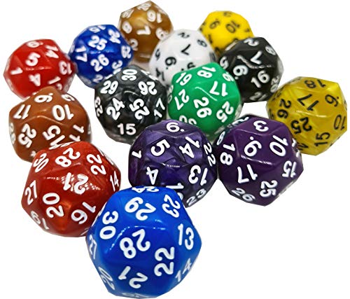 World of Dice W30 Würfel - frei Farbwahl, ideal für Pen & Paper und andere Brettspiele, 30 Seiten Würfel (1-Rot) von World of Dice