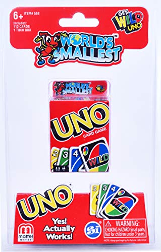 Super Impulse Worlds Smallest UNO Card Game - die weltweit kleinste Version vom populären UNO-Spiel, ab 6 Jahre von Worlds Smallest