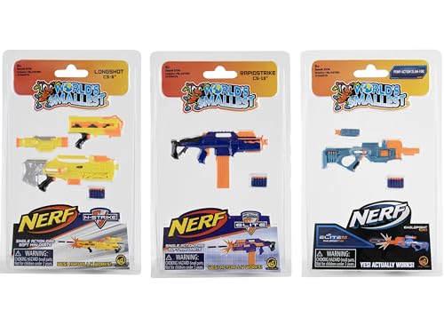 Weltweit kleinste Nerf Elite 2.0 Blaster (3er Set) von Worlds Smallest