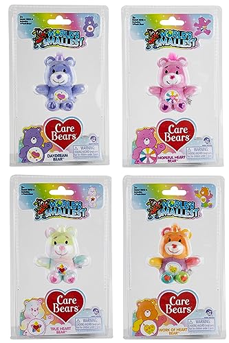 Worlds Smallest Care Bears Series 4 Bundle 4er Set - Work of Heart Bear - Daydream Bear - True Heart Bear - Hopeful Heart Bear von Worlds Smallest