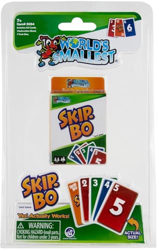 Worlds Smallest Super Impulse - 361225 Skip-BO - das weltbekannte Kartenspiel als Mini-Version, ab 7 Jahre von Worlds Smallest