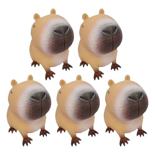 1/3/5 Pcs Anti Stress Spielzeug,Kapybara-Kugelfisch Anti Stress Stressbälle Stress Squeeze Spielzeug Squeeze Toy Squeeze Ball Squeeze Spielzeug für Erwachsene und Kinder,Sensory Capybara Balls (5 PCS) von Worparsen