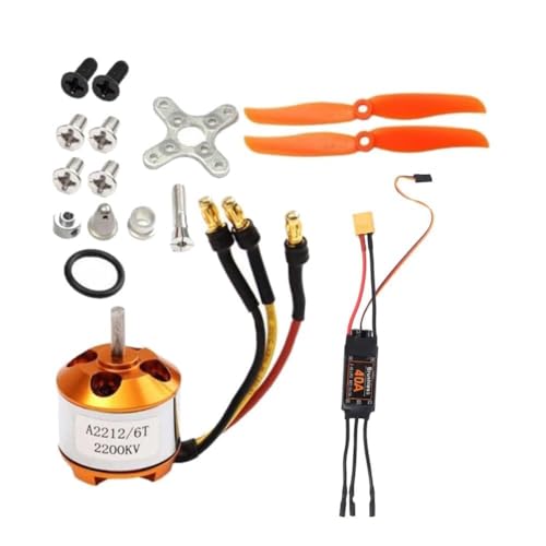 Wouueso 2212 2200KV Motor+40A ESC+6035 Propeller+Propeller Protector Electric Motor Kit RC Zubehör Wie Abgebildet Metall+Kunststoff für RC Flugzeug Motor von Wouueso