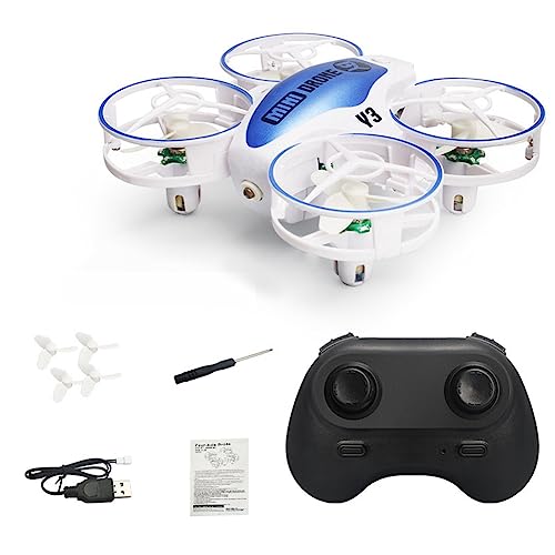 Wouueso Ferngesteuerte UAV RC Mini-Drohne RC EIN-Knopf-Start und Landung Hindernisvermeidung LED-Laternendrohne,KöNigsblau von Wouueso