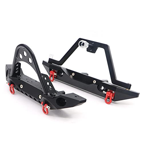 Wouueso Für 1/10 Simulation Climbing Car Bumper Trx4 Scx10 90046 Metall Vorne und Hinten Anti-Kollisions-Ersatzreifen Ersatzreifenhalter Ersatzteile Zubehör von Wouueso