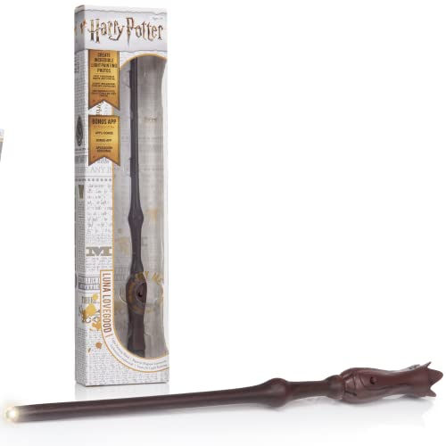 WOW! STUFF Luna Lovegood Lumos Zauberstab leuchtet 35,6 cm | Harry Potter offizielle Zauberstäbe und Zauberwelt Geschenke, Spielzeug und Sammlerstücke | Rollenspiel-Kostüm-Zubehör für Fans, Mädchen und Jungen, Alter 8 bis Erwachsene von WOW! STUFF