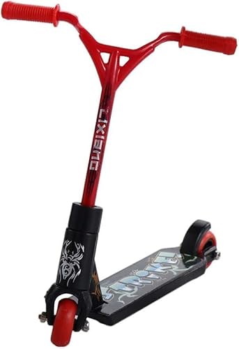 Wpppan Roter Finger-Scooter mit zwei Rädern, Fingerboard-Zubehör, Skateboard-Fingerset für Partygeschenke, Fingertraining, Fingerset, Skateboards, Fingerbretter und Fingerräder von Wpppan