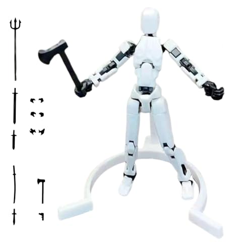 3D-gedruckte Figur,3D-Actionfiguren,Roboter-Actionfigur, mehrgelenkiger Desktop-Roboter | Interaktives Spielzeugset für den Schreibtisch, einzigartiges Sammlerstück für Spielebegeisterte, Kinder und J von Wpsagek