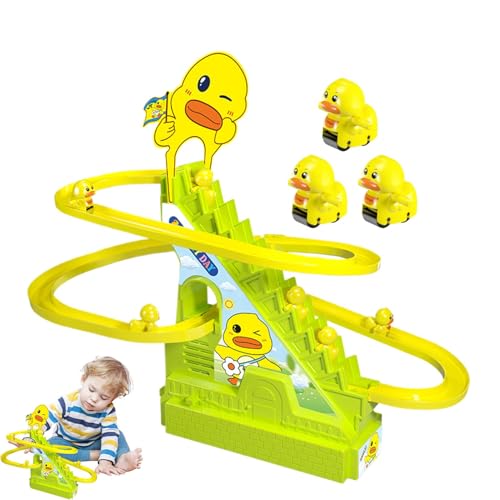 Elektrische Treppe Kletterstrecke, Schiebetreppe Kletterspielzeug | Cartoon Animal Sliding Track mit Lichtern | Nette Form-Puzzle-Spielsets für Back-to-School-Saison, Halloween, Weihnachten, von Wpsagek