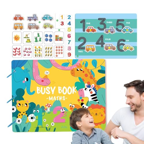 Wpsagek Beschäftigungsbuch für Kinder,Lernbücher für Kleinkinder | Wiederverwendbares Stickerbuch-Lernspielzeug | Feinmotorikspielzeug, Reisespielzeug, pädagogisches Arbeitsbuch für die Vorschule von Wpsagek