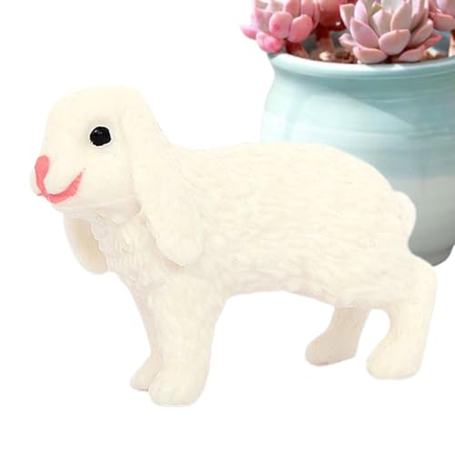 Wpsagek Bunny Figur, Kaninchenfigur | Süße realistische Hasenparty -Gefälligkeiten | Tierfiguren, Home Desk Dekorationen für Heimnutzer, Geschäftsanwender von Wpsagek