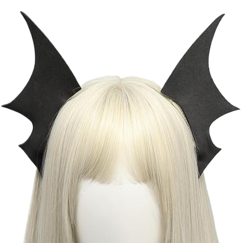 Wpsagek Cartoon-Fledermaus-Kopfschmuck – Fledermaus-Ohr-Haarspangen für Damen, Gothic-Design, Haarschmuck für Schulaufführungen, Alltag, Bühnenshows, Halloween-Partys von Wpsagek