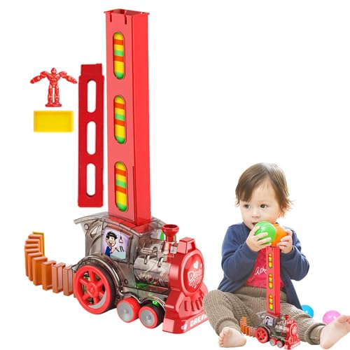 Wpsagek Eisenbahnspielzeug, batteriebetriebenes Eisenbahnspielzeug - Kreatives Spielzeugset mit automatischer elektrischer Eisenbahn und Stapelspiel | Strumpffüller-Zugspielzeug mit Tonlicht für, von Wpsagek