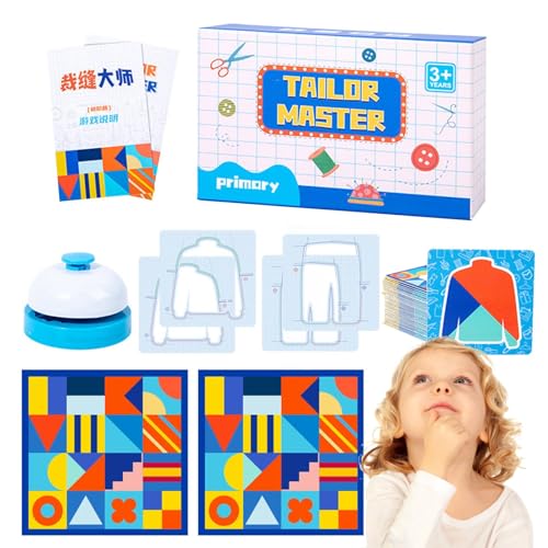 Wpsagek Form-Matching-Spiel, Farb-Matching-Spielzeug,Sensorisches Lernspielzeug zum Thema Kleidung und Hosen - Glocke und Karten, Vorschulspielzeug, tragbare Denkaufgabe für Kinder, und Mädchen von Wpsagek