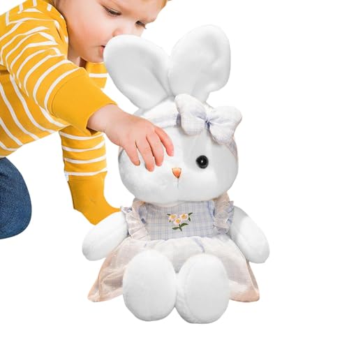 Wpsagek Gefüllte Hasen, Gefüllte Hasen-Plüschtiere - 16-Zoll-Hase Stuffy im Rock - Ausgestopfter Hase, Tierplüschtiere mit Stirnbändern, realistisch für die Dekoration zu Hause, Sofa, Schlafzimmer von Wpsagek