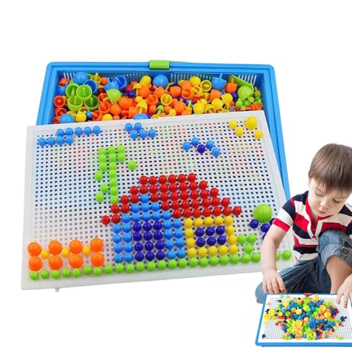 Wpsagek Mosaik-Stecktafel-Spielzeug, Mosaik-Stecktafel für Kinder - Lernpuzzle, Kinderpuzzles Stecktafel-Puzzle für Kinder ab 3 Jahren von Wpsagek