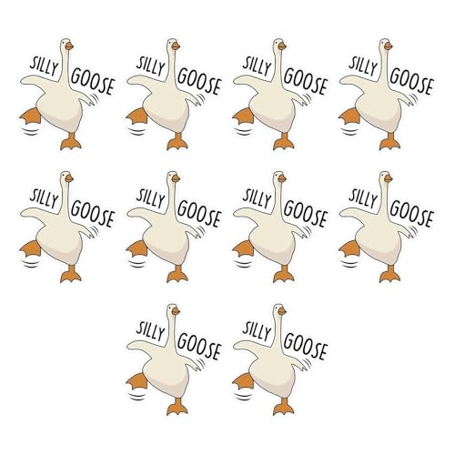 Wpsagek Niedliche Gans Aufkleber, 10/20 Stück Silly Gooses Aufkleber Für Laptop Auto Fahrrad Gepäck Kühlschrank, Vinyl Wasserdicht Cartoon Gans Stickers Set von Wpsagek