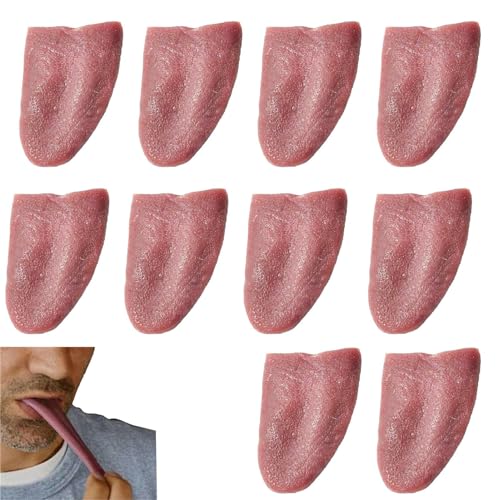 Wpsagek Realistische Kunstzunge | Gruselige Zungenrequisiten Tricks - 10er Set Für Streiche Gruselpartys Comedy Bühnenshows Wpsagek Realistische Kunstzunge | Gruselige Zungenrequisiten Tricks - 10er Set Für Streiche Gruselpartys Comedy Bühnenshows von Wpsagek