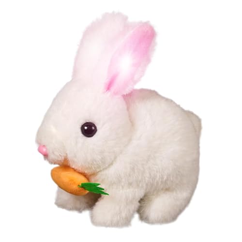 Wpsagek Realistisches Kaninchen Spielzeug, My Realistic Bunny Toy, Hasen Stuffed Animals Spielzeug, Interaktives Hüpfendes Kaninchen Mit Klängen Und Bewegungen von Wpsagek