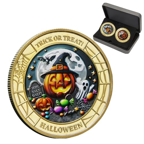 Wpsagek Sammelmünze Für Münzsammler,Halloween-Gedenkmünze - Erinnerungsstück Sammler Geschenk Für Party Erwachsene Kinder Zuhause Wpsagek Sammelmünze Für Münzsammler,Halloween-Gedenkmünze - Erinnerungsstück Sammler Geschenk Für Party Erwachsene Kinder Zuhause von Wpsagek