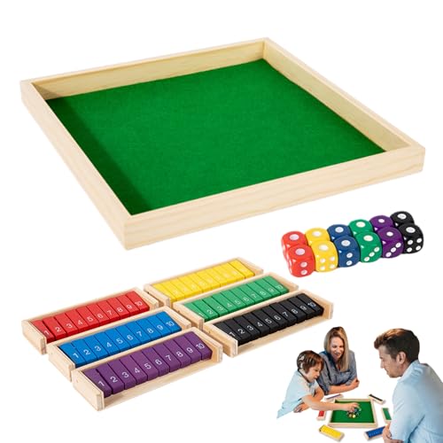 Wpsagek Schließ Den Kasten Spiel,Holz Würfel Brettspiel - Tragbares Gesellschaftsspiel Für Familienabende Campingurlaub Caféfeiern & Festtagsgeselligkeit Wpsagek Schließ Den Kasten Spiel,Holz Würfel Brettspiel - Tragbares Gesellschaftsspiel Für Familienabende Campingurlaub Caféfeiern & Festtagsgeselligkeit von Wpsagek