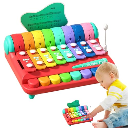 Wpsagek Spielzeugklavier, Kinder-Xylophon - Interaktives klopfendes Klavierspielzeug,Frühes Lernen, pädagogische Klaviertastatur, Lernspielzeug-Musikinstrumente für Kinder im Vorschulalter von Wpsagek