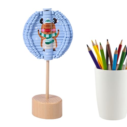 Wpsagek Spin Lollipop Zappelspielzeug, Holzspinner - Weihnachts-Wohndekoration | Rotierender Spiralbaum, sensorisches Holzspielzeug, Spinspielzeug, doppelseitig für Wohnzimmer, Kinderzimmer von Wpsagek