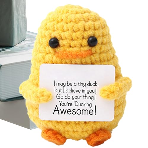 Wpsagek Süße Häkelpuppe, Häkel-Entenpuppe | Positive Häkel-Entenpuppe - Handgefertigte Taschenstrick-Entenpuppe für College, Studentin, Frauen, Mädchen Wpsagek Süße Häkelpuppe, Häkel-Entenpuppe | Positive Häkel-Entenpuppe - Handgefertigte Taschenstrick-Entenpuppe für College, Studentin, Frauen, Mädchen von Wpsagek
