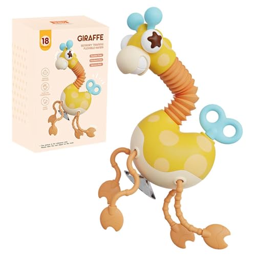 Wpsagek Teleskopisches Giraffenspielzeug, sensorisches Röhrenspielzeug,Pop Tubes Sinnesspielzeug für Kinder - Lustige teleskopische Pop Tubes Fidget Toys Sensory Tubes Pop Tube Giraffe Toys von Wpsagek