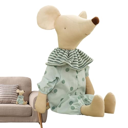 Wpsagek Tierplüschkissen,Plüschtierpuppe - Weiches Plüschfiguren-Spielzeug für Mädchen - Plüschtier zum Umarmen, niedliches Tierpuppenspielzeug mit Kleidung für Schlafzimmer, Auto, Sofa, Couch von Wpsagek