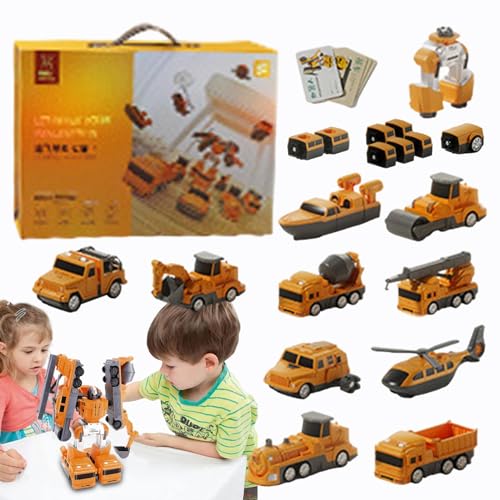 Wpsagek Verwandeln Sie Spielzeugautos, Kinderspielfahrzeuge - Zusammengebaute magnetische Spielzeug-Baufahrzeuge | Fahrzeugblöcke, Sammelfiguren für Kinder für Schlafsaal, Wohnzimmer von Wpsagek