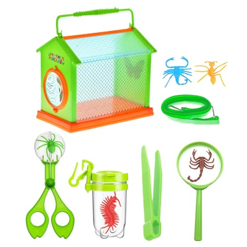 Wpsagek Wurmfang-Set,Wurmfang-Set, Wurmhaus für Kinder, Beobachtungsbox-Viewer, Critter-Lupen-Erkundungsset für Kinder, Natur-Erkundungsset von Wpsagek