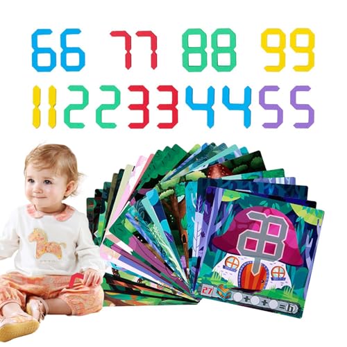 Wpsagek Zahlen-Matching-Puzzle, Holz-Zahlenpuzzle | Vorschulaktivitäten Lernspielzeug - Farbkognitions-Matching-Puzzlespiel für Kleinkinder, und Mädchen ab 3 Jahren von Wpsagek