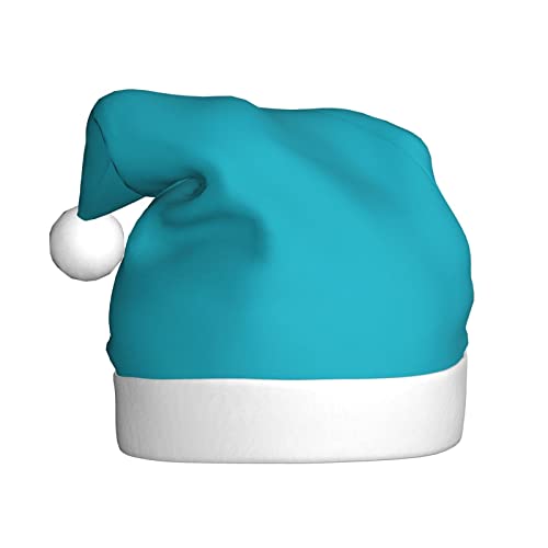 Wquvmds Dianzi Blaue Weihnachtsmannmütze, Weihnachtsmütze, Urlaub für Erwachsene, Unisex, Weihnachtsmannmütze, Plüschmütze von Wquvmds