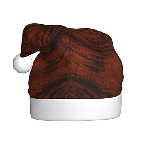 Wquvmds Weihnachtsmütze aus rotem Holz, Weihnachtsmütze, Urlaub für Erwachsene, Unisex, Weihnachtsmannmütze, Plüschmütze von Wquvmds