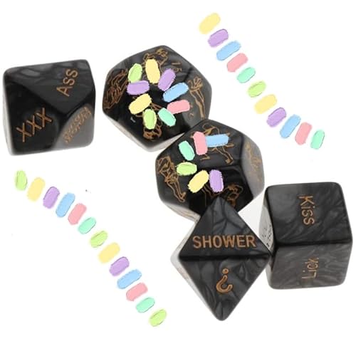 Fünf in einem Kunststoff schwarz multifunktionale Klassische Würfel, kreative Aktion Führer, Originalgeschenk - D28 Fünf in einem Kunststoff schwarz multifunktionale Klassische Würfel, kreative Aktion Führer, Originalgeschenk - D28 von WreGmgg