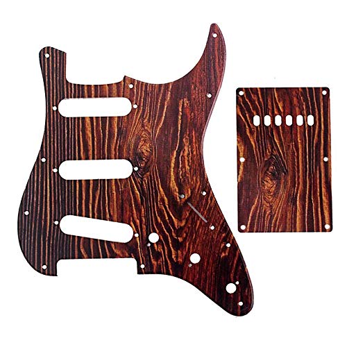 Wresetly 1 Set Pickup für Pickups für Pickguard vorverkabelt mit SSS-Rückplatte für Zubehör für E-Gitarrenteile (Kaffee) von Wresetly