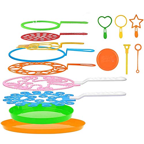 Wresetly 15 Stück Big Wand Kit für Kinder Bubble Making Toy Bubble bunt für Outdoor-Aktivitäten und Partys von Wresetly