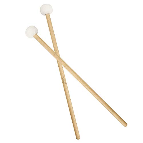 Wresetly 2 Stück Doppelkopf für Teller Gong Mallet Soft Hammer Sticks Mallets Rods Filz Hammer 385 mm von Wresetly