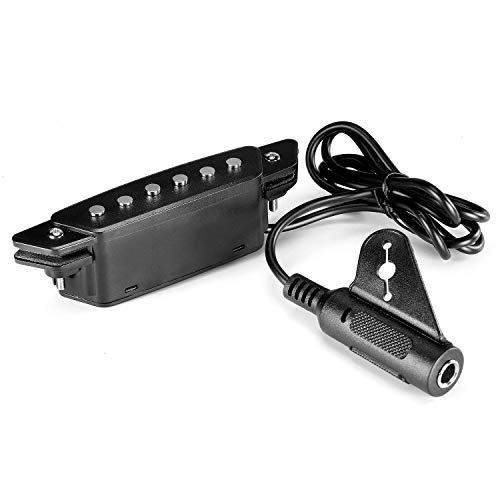 Wresetly - 85 Black 6 Hole Soundhole Active Power Strap Endstück für Akustikgitarre von Wresetly