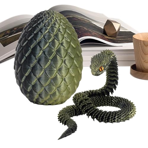 3D Printed Fidget Toy Snake, Articulated Flexible Snake Egg Toy, Articular Mobility 3D Printed Snake for Adults and Kids, Fun Birthday and, Stress Relief Fidget Toy von Wrohto